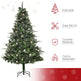 HOMCM 6FT Artificial Christmas Snow Pine Tree Holiday Home Xmas Decoration With Automatic Open, Pinecone, Green EX-STOCK Canada 