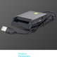 A black USB card reader device with a coiled black cable and a USB connector, shown on a dark gray background with a white strip at the bottom containing the text 'Product Parameters'.