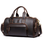 New Leather Handmade Retro Leather Men's Hand Luggage Bag Large Capacity | EX-STOCK Canada 