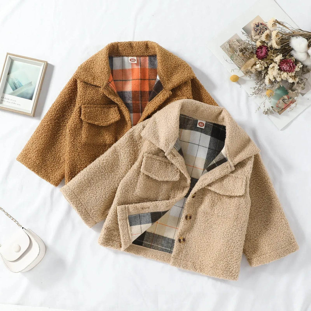Autumn New Plush Plaid Reversible Coat - EX-STOCK Canada