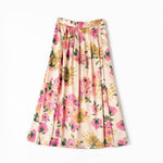 New Spring Summer Retro Pattern Midi Floral Pleated Skirt - EX-STOCK Canada
