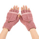 Wool Fingerless Gloves Women's Warm Fashionable Knitted Half Finger Oversleeves - EX-STOCK Canada