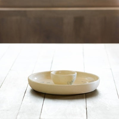 Handcrafted Ceramic Chip And Dip Bowl  Stylish Serving Bowl For Parties  Gatherings EX-STOCK