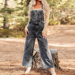 Retro Sleeveless Adjustable Denim Overalls corduroy dungarees womens denim romper Jumpsuit overall jeans for women - EX-STOCK Canada