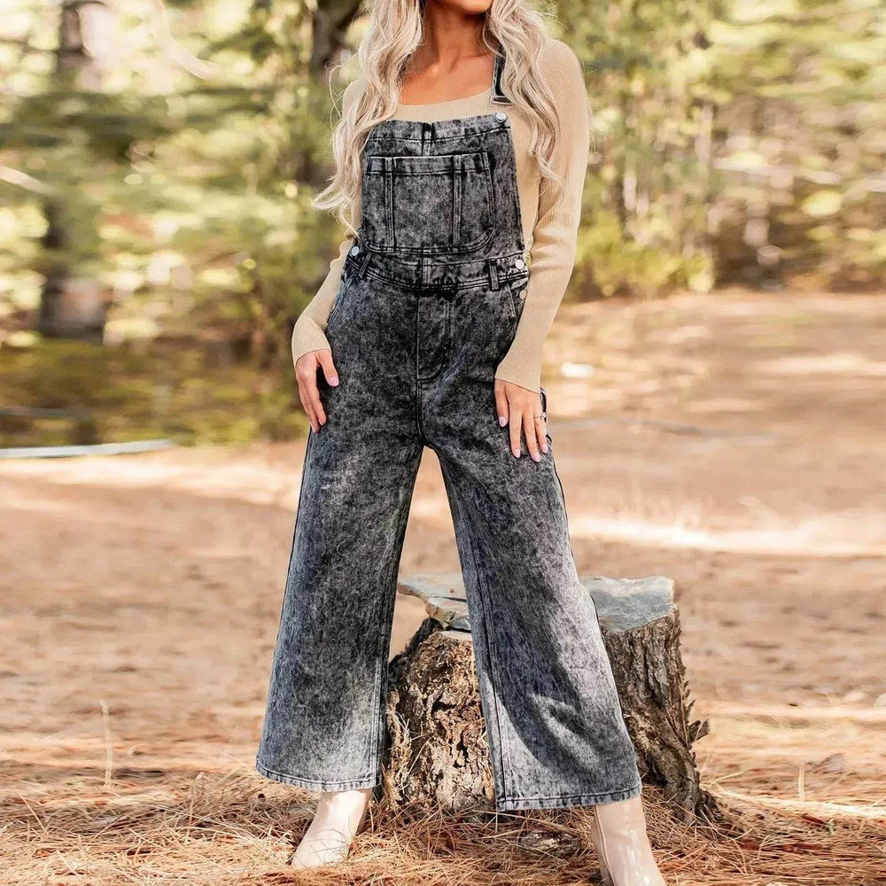 Retro Sleeveless Adjustable Denim Overalls corduroy dungarees womens denim romper Jumpsuit overall jeans for women - EX-STOCK Canada
