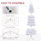 6ft Tall Pencil Artificial Christmas Tree With 479 Branch Tips With Steel Base, White EX-STOCK Canada 