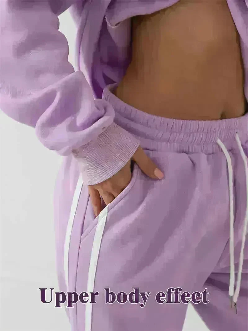 Fashion Casual joggers and hoodie set women's - EX-STOCK CANADA