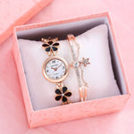 Women's Bracelet Watch Flower Disk Two-piece Bracelet Set - EX-STOCK Canada