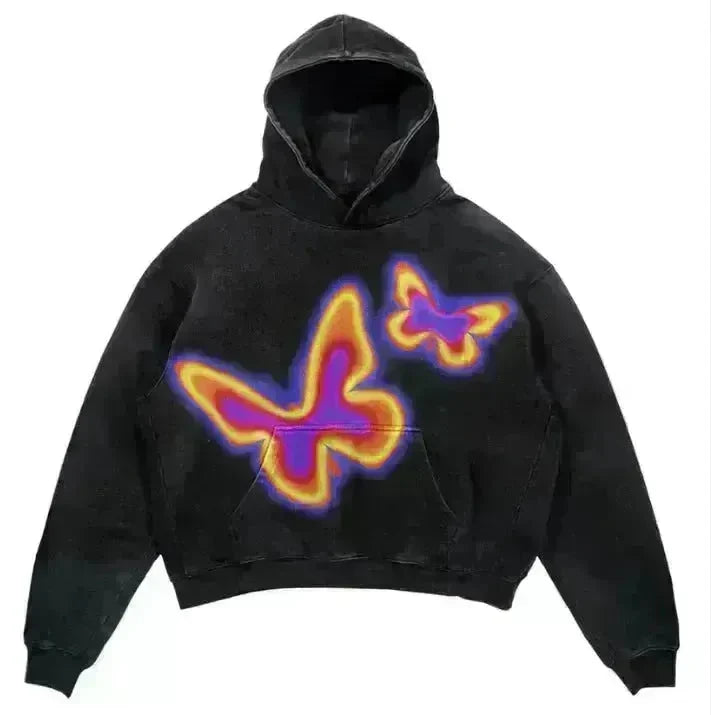 Men Skull Gothic Vintage Hoodie Sweatshirt Pullover top - EX-STOCK CANADA