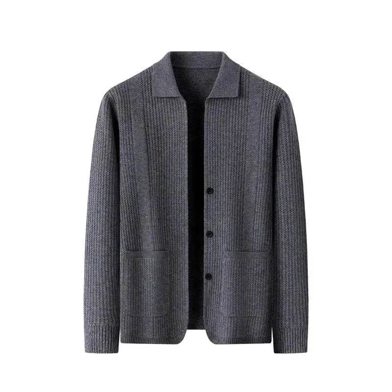 Slim fit Knitted Cardigan sweater For Young Men Workwear for fall Winter - EX-STOCK Canada