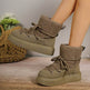 Plus Size Platform Cross Strap Snow Boots - EX-STOCK Canada