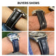 22mm 24mm Black Brown Blue Bamboo Grain Cowhide Watch Strap - EX-STOCK Canada