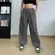 Women's Wide Leg Loose Plus Size Tether Straight Baggy Cargo Pants Women - EX-STOCK CANADA