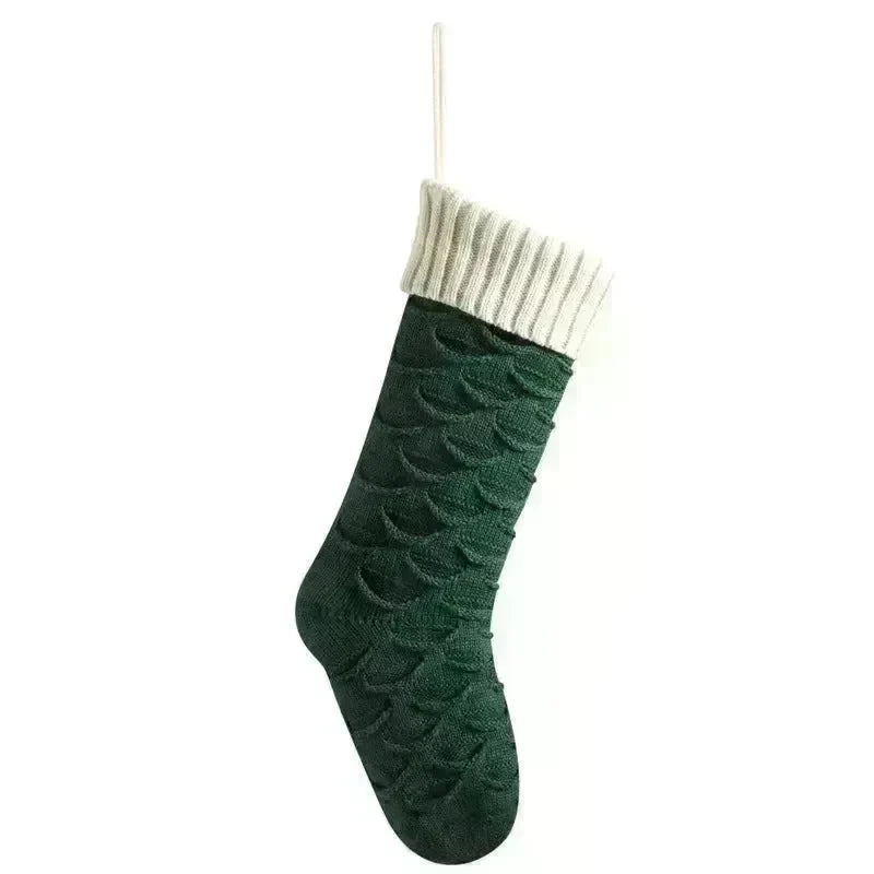 Christmas Gift Bag Decorative Socks Knitted Hanging Decoration - EX-STOCK CANADA