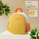 Yellow and orange backpack with plant leaves on a beige background Girls' Cute Cartoon Mini Backpack – Kindergarten & Toddler, Optional Fanny Pack, 3 Colours
