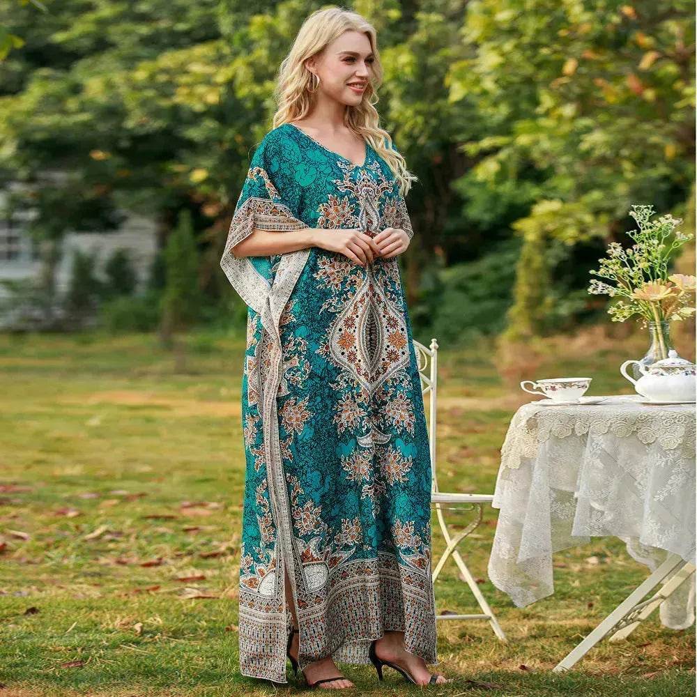 Women's Middle East Plus Size Loose Robe Seaside Resort Dress Maternity Dress - EX-STOCK Canada