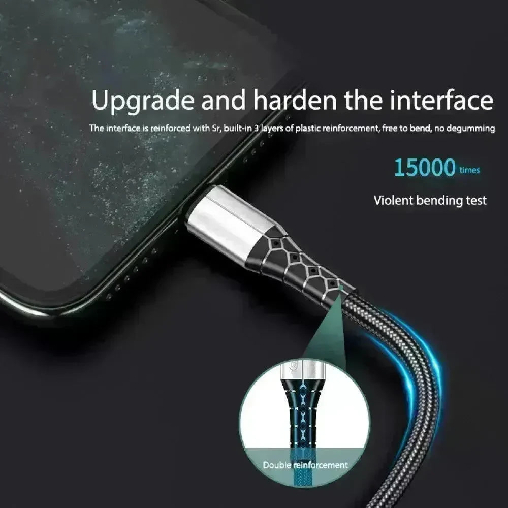 Nylon Braided Mobile Phone Fast Charging Cable - EX-STOCK CANADA