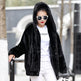Flannel Hooded Coat Women's Mid-length Winter | EX-STOCK product gallery photo 9