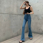 Retro Bootcut Jeans Women's Thin Section High Waist Slim Fit - EX-STOCK Canada