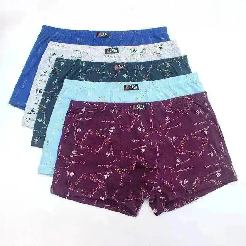 Men's  Underpants Cotton 6 Pcs  Printed Boxer Mid Waist underwear - EX-STOCK CANADA