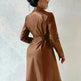 Fashionable Longline leather overcoat Jacket for women - EX-STOCK CANADA