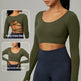 Quick Drying Clothes Outdoor Long Sleeve Cross Beauty Back Workout Clothes Sports Top - EX-STOCK CANADA