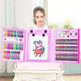 Double Panel Easel Version Watercolor Pen Set Brush Crayon Oil Pastel Children Painting Coloring Drawing Art set. - EX-STOCK CANADA