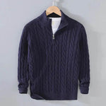 Winter Half Zip Knitted Pullover Sweater for Men - EX-STOCK Canada