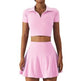 2pcs Tennis Skirt set Sports Skort Workout Exercise Outfit - EX-STOCK CANADA