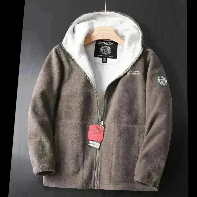 Men Winter Plus Size Men's Brushed Fleece Quarter Zipper Hoodie Sweatshirt Pullover - EX-STOCK CANADA