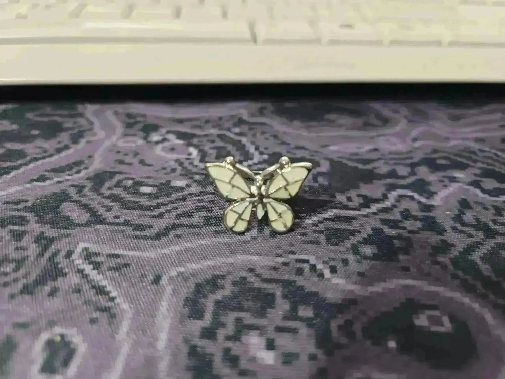 Fashion Opal Blue Butterfly Shape Ring Wedding Ring for Women - EX-STOCK CANADA