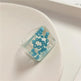 New Transparent Resin Ring Fruit Square Ring Acrylic Ring - EX-STOCK CANADA