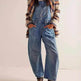 Casual Loose Denim Overalls Street Jeans Jumper Pant Denim Jumper for Women - EX-STOCK Canada