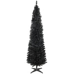 7FT Artificial Christmas Tree, Pencil Christmas Tree With Realistic Branches, Stable Stand, Black EX-STOCK Canada 