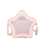 Star-Shaped Ita Crossbody Bag – Transparent Window PU Bag | 5 Colours