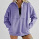 Women's Half Zipper Pocket Fashion Casual Exercise Oversized Sweatshirt Pullover - EX-STOCK CANADA