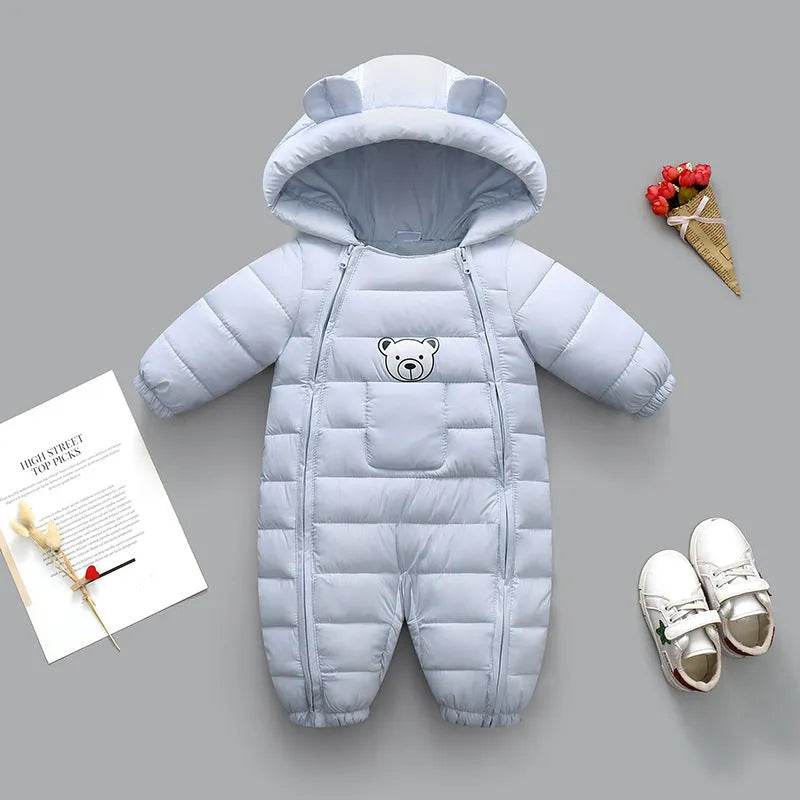 Infant Baby Puffer Hoodie Overall Romper Jumpsuit - EX-STOCK Canada