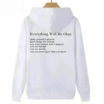 Everything Will Be Okay Loose Casual Men's And Women's Korean Version Loose Round Neck Top - EX-STOCK CANADA