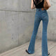 Retro Bootcut Jeans Women's Thin Section High Waist Slim Fit - EX-STOCK Canada