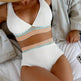 High Waist Split Bikini Solid Color - EX-STOCK Canada