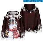 Christmas Snowman Personalized Printed Hoodie Sweatshirts - EX-STOCK Canada