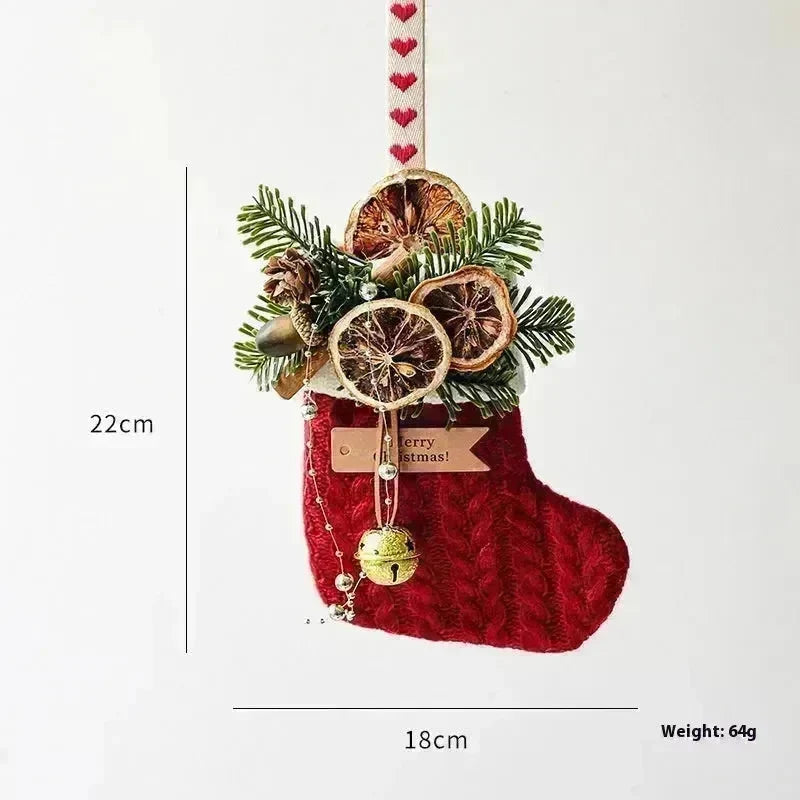 Christmas Decoration Knitted Christmas Stockings Scene Layout - EX-STOCK CANADA