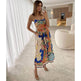 Elegant Ladies Spaghetti strap Vacation Resort Boho Floral Summer Maxi dress - EX-STOCK Canada