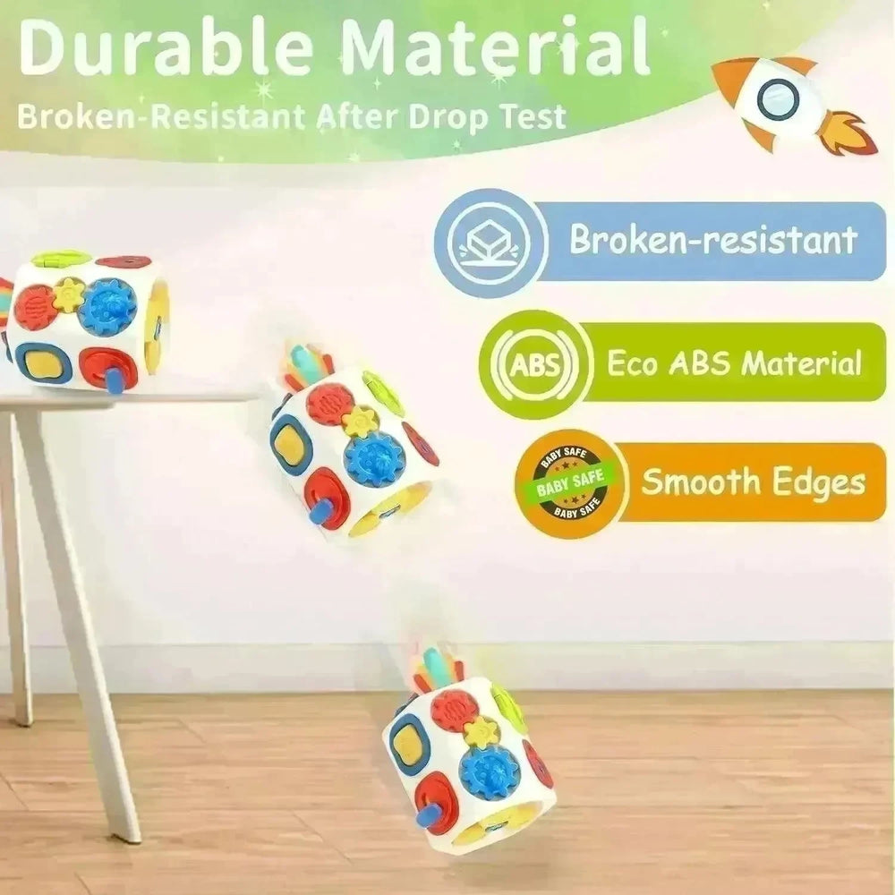 9 In 1 Busy Cube Baby & Toddler Montessori Sensory Toy - EX-STOCK CANADA