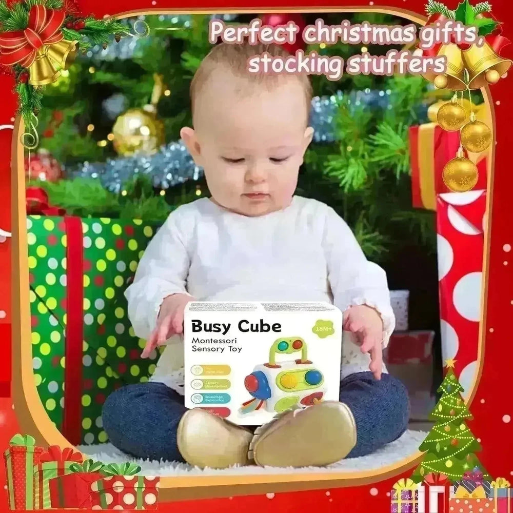 9 In 1 Busy Cube Baby & Toddler Montessori Sensory Toy - EX-STOCK CANADA