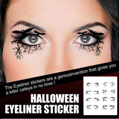 Halloween Eyeliner Patch, Scary Fashion Party Makeup Kit Bat Spider Decorative Eyeliner Eyeshadow Patch - EX-STOCK Canada