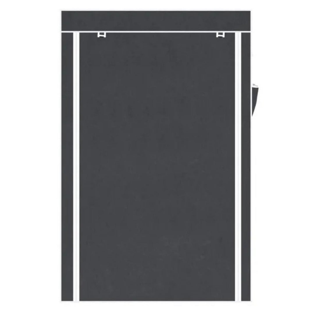64 Portable Closet Storage Organizer Wardrobe Clothes Rack With Shelves Gray EX-STOCK