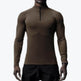 Men Quick Drying Long Sleeve Half Zip Activewear Muscle Fitted shirt Workout Gym T-shirt Top - EX-STOCK Canada