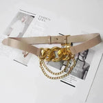 Street shot fashion metal chain link Waist Belt women - EX-STOCK CANADA