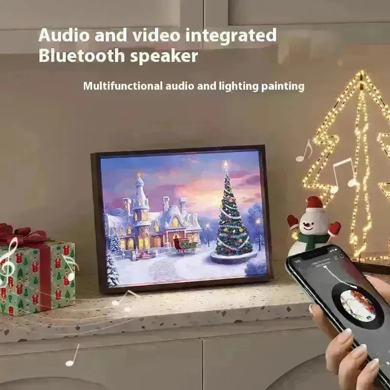 Christmas Luminous Painting Bluetooth speaker integrated gift idea - EX-STOCK CANADA